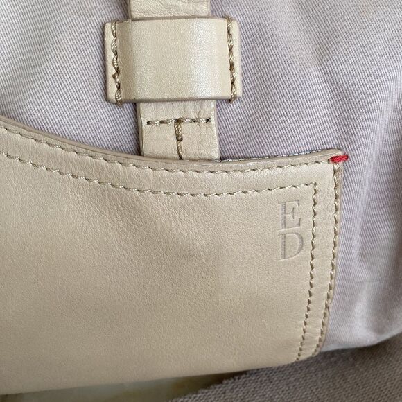 ED Ellen Degeneres Leather & Canvas Barrel Bag w/ Detachable Strap - Picture 4 of 16